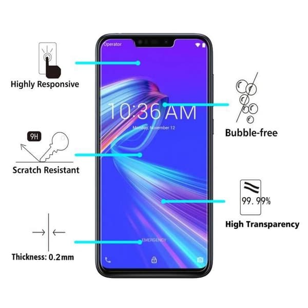 Verre Trempe Asus Zenfone MAX M2 ZB633KL - Skyddsglas för Resistenta Skärmen [Phonillico®]