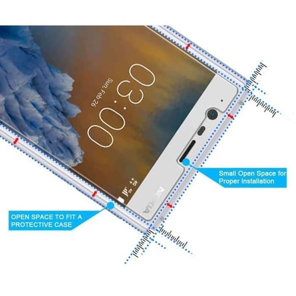 Filmpanelskydd för Skärm - Phonillico® - NOKIA 3 - Pack om 3 - Härdat Glas - Repbeständigt