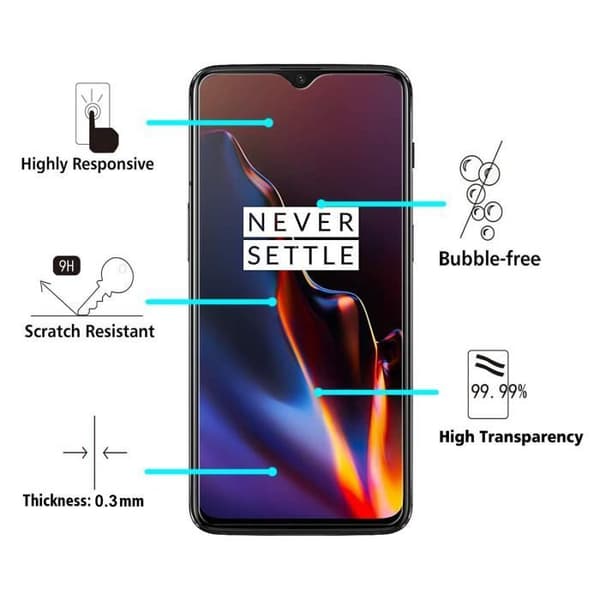 Skärmskydd - Phonillico® - ONEPLUS 6T - 2-pack - Härdat glas - Repbeständig