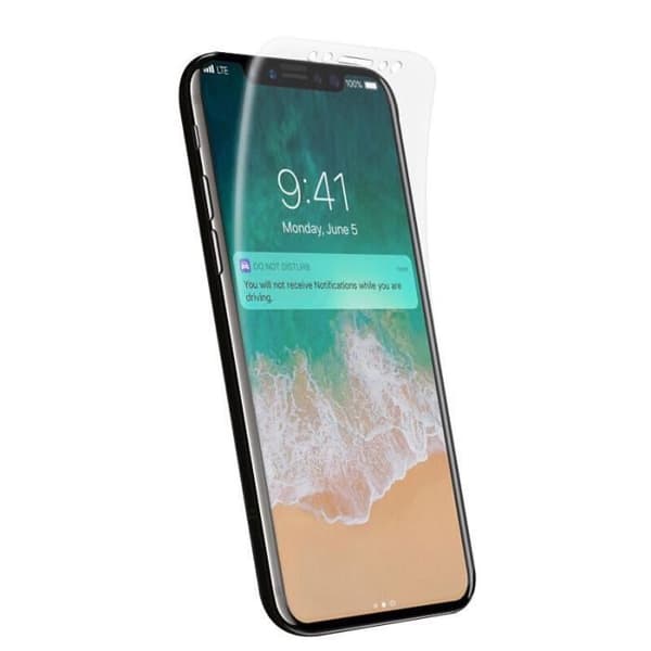 [Kompatibel med Apple iPhone XS] Paket med 2 ultra tåliga plastskydd för skärmen, ultraslank och reptålig [Phonillico®]