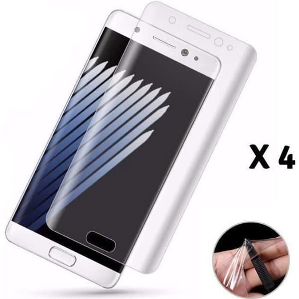 Paket med 4 filmer för Samsung Galaxy S6 EDGE PLUS - Skärmskydd i böjd plast, repbeständig [Phonillico®]