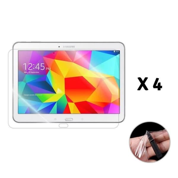 Set med 4 filmer för Samsung Galaxy TAB 4 10.1 - Skärmskydd i slitstark, repfria plast [Phonillico®]