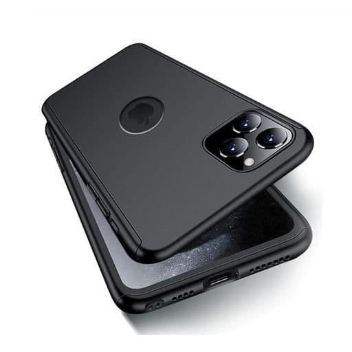 Skal för iPhone 11 - Phonillico - Svart - Heltäckande skydd - Hårt plast - Härdat glas
