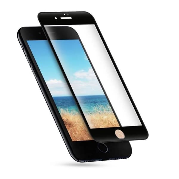 [Kompatibel Apple iPhone 6 - 6S] Härdat Glas Svart Kant 100% Hel Film Skyddsglas Ultra Motståndskraftig [Phonillico®]