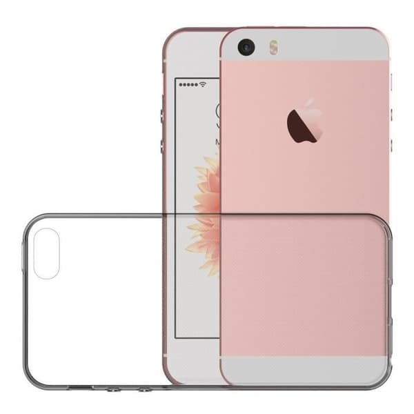 [Kompatibel Apple iPhone 5 - 5S] Transparent Silikonfodral + Härdat Glas Skärmskydd [Phonillico®]