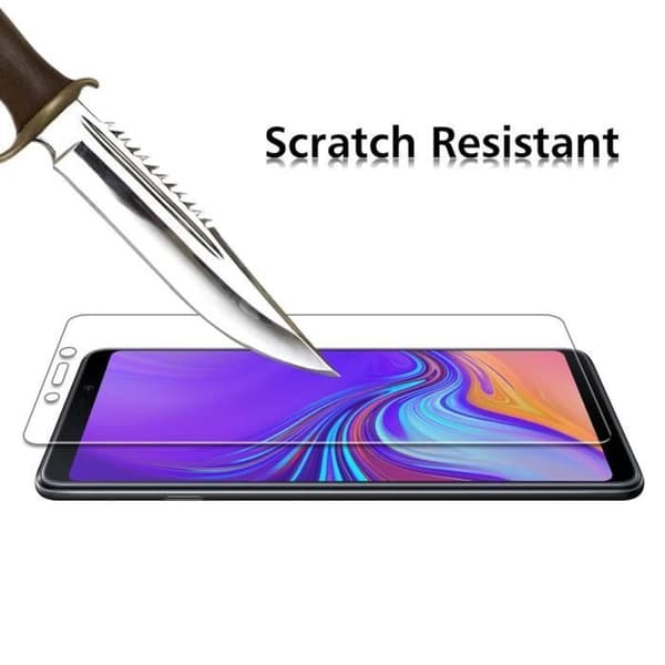 Fodral för Samsung Galaxy A9 2018 A920 - Transparent Silikon + Transparent Härdat Glas Skärm Skydd Film [Phonillico®]