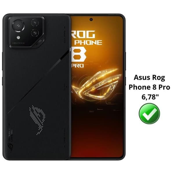 Skyddande film - Phonillico® - Asus Rog Phone 8 PRO - 4-pack - Härdat glas - Rep- och stötsäkert