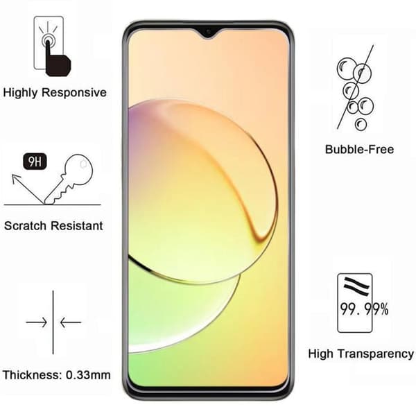 Filmm för skydd av skärm - Phonillico - Realme 10 5G - Paket med 2 - Repellerande - Transparent