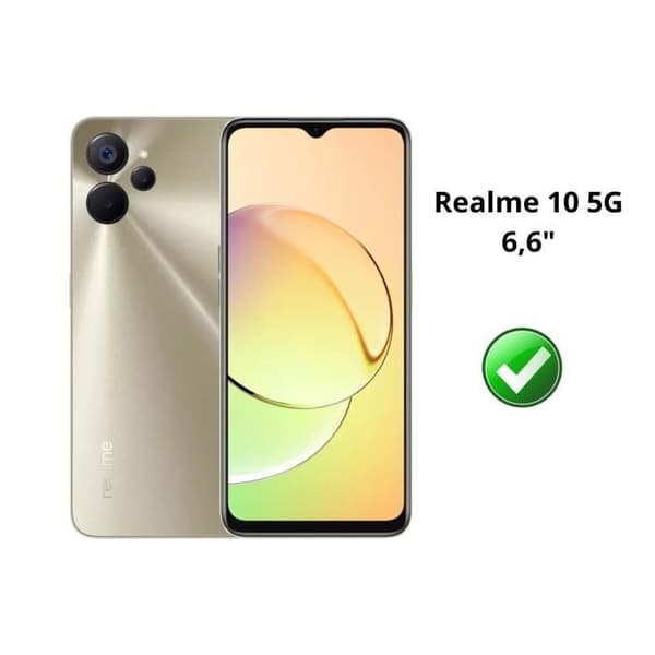 Filmm för skydd av skärm - Phonillico - Realme 10 5G - Paket med 2 - Repellerande - Transparent