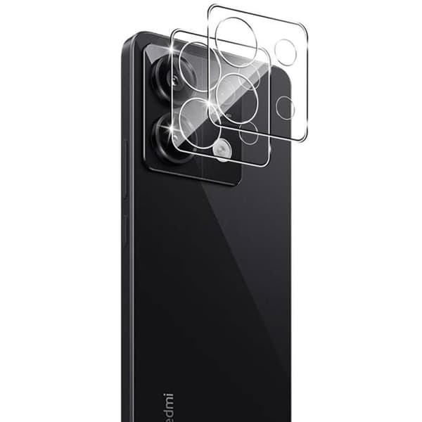 Skyddskamera - Phonillico® - Xiaomi Redmi Note 13 PRO 5G - Paket om 2 - Härdat glas - Rep resistant