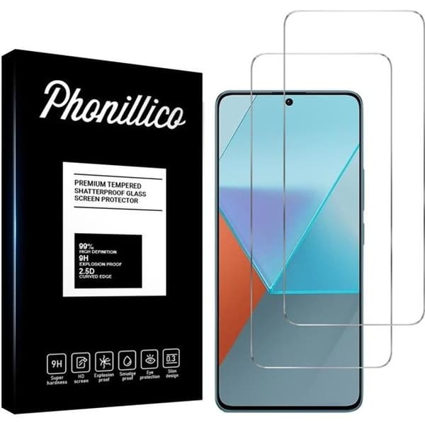 Härdat Glas för Xiaomi Redmi Note 13 PRO 5G [Pack 2] Skyddsglasfilm Phonillico®