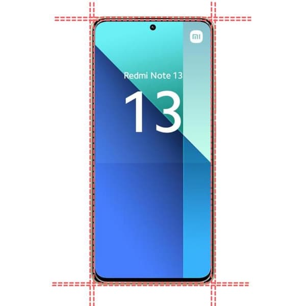 Skyddande film - Phonillico® - Xiaomi Redmi Note 13 4G - Paket med 2 - Tempererat glas - Rep-resistant
