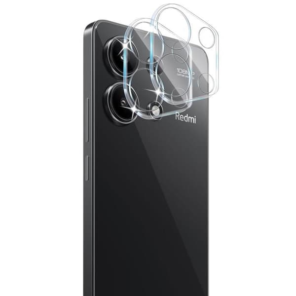 Skyddskamera - Phonillico® - Xiaomi Redmi Note 13 4G - Paket med 2 - Härdat glas - Repbeständig