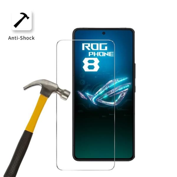 Skyddande Film - Phonillico® - Asus Rog Phone 8 - Pack om 2 - Härdat Glas - Repföres Resistant
