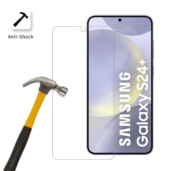 Skydd film - Phonillico® - Samsung Galaxy S24 PLUS - Paket med 2 - Härdat glas - Represistent