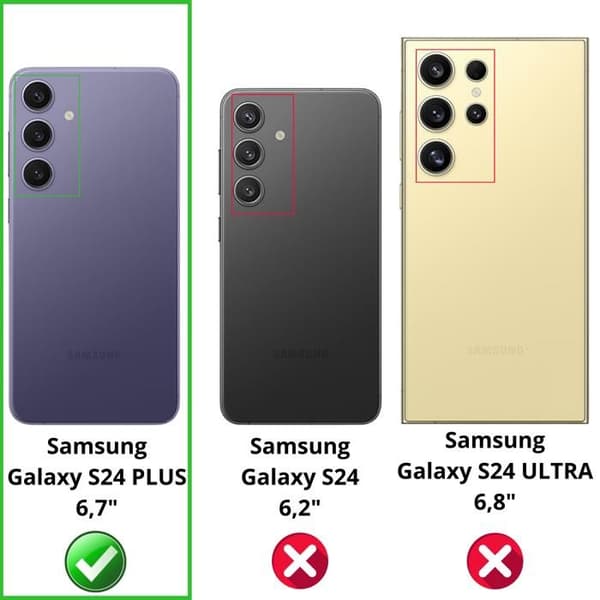 Skydd film - Phonillico® - Samsung Galaxy S24 PLUS - Paket med 2 - Härdat glas - Represistent