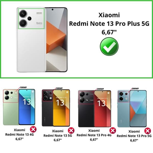 Härdat Glas för Xiaomi Redmi Note 13 PRO PLUS 5G / Redmi Note 13 PRO+ 5G [Pack 2] Skyddande Display Film Phonillico®