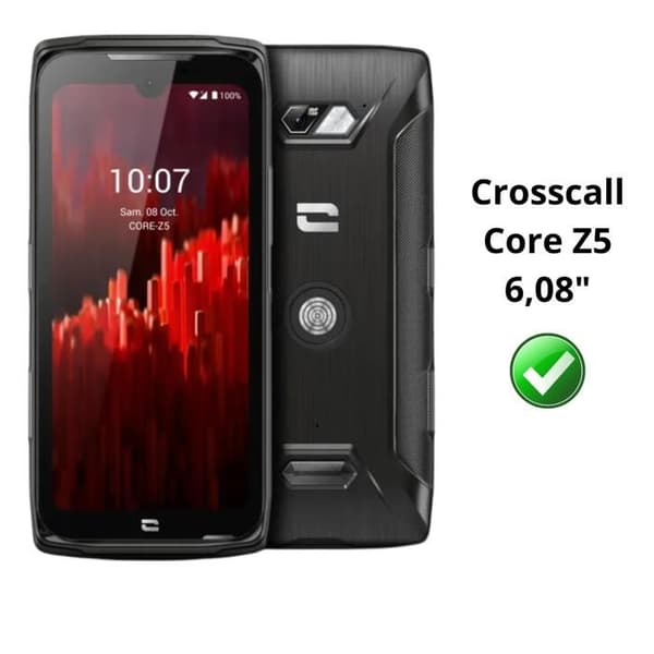 Härdat Glas - Phonillico® - Crosscall Core Z5 - Pack om 2 - Skärmskydd - Repbeständig
