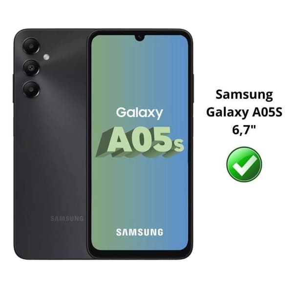 Säkerhetsglas för Samsung Galaxy A05S [Pack 4] Skydd film för skärmen Phonillico®