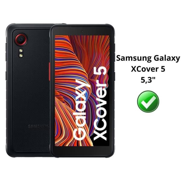 Härdat glas - Phonillico - Samsung Galaxy XCover 5 - Paket med 2 - Repellerant - Transparent