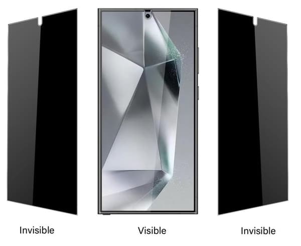Skyddfilm - Phonillico® - Samsung Galaxy S24 ULTRA - Paket 2 - Svart - Antispion