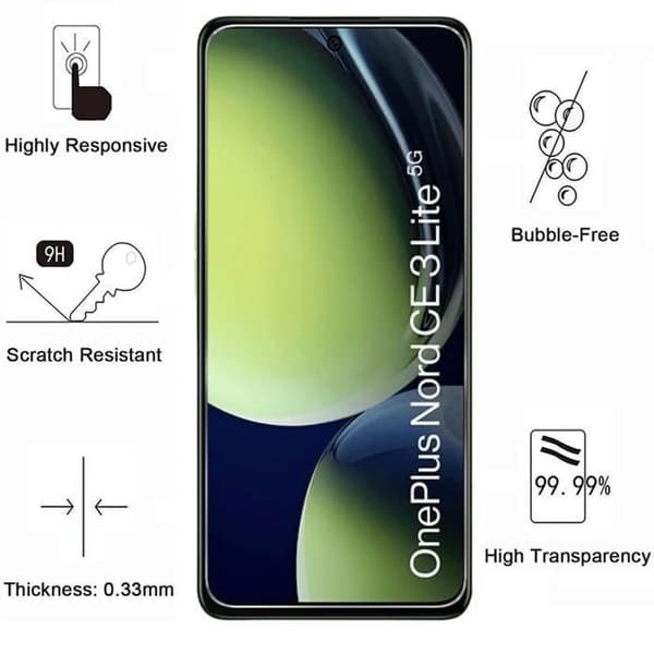 Skärmskydd i härdat glas för OnePlus Nord CE 3 LITE 5G [Pack 4] Phonillico®