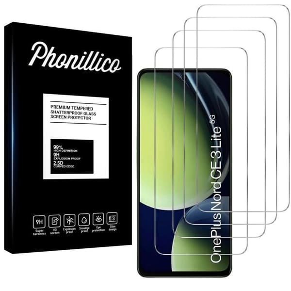 Skärmskydd i härdat glas för OnePlus Nord CE 3 LITE 5G [Pack 4] Phonillico®