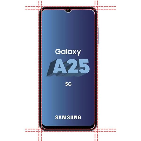Härdat glas för Samsung Galaxy A25 5G [Pack 2] Skyddsglasfilm Phonillico®