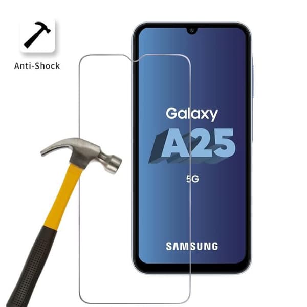 Härdat glas för Samsung Galaxy A25 5G [Pack 2] Skyddsglasfilm Phonillico®