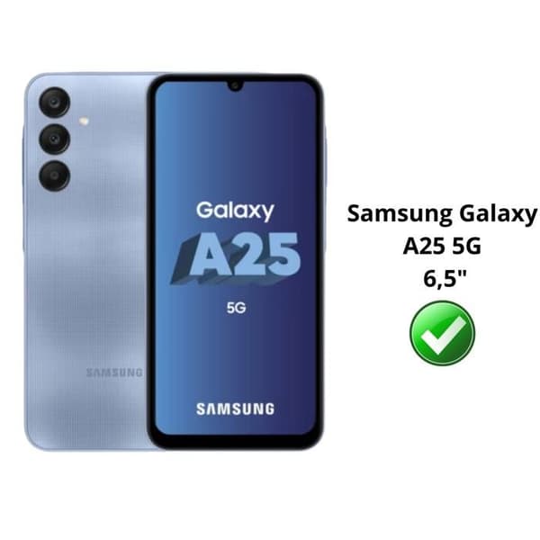 Härdat glas för Samsung Galaxy A25 5G [Pack 2] Skyddsglasfilm Phonillico®