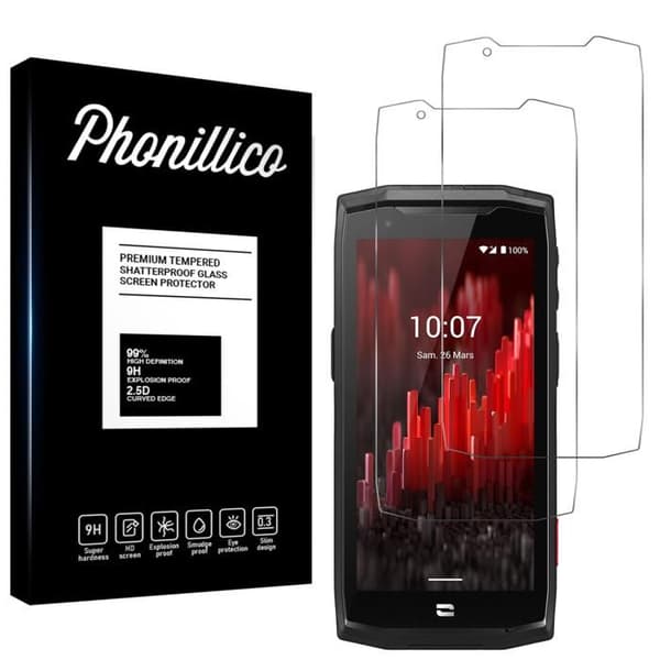 Härdat Glas - Phonillico® - Crosscall Core M5 - Paket med 2 - Rep resistant - Skärmskydd