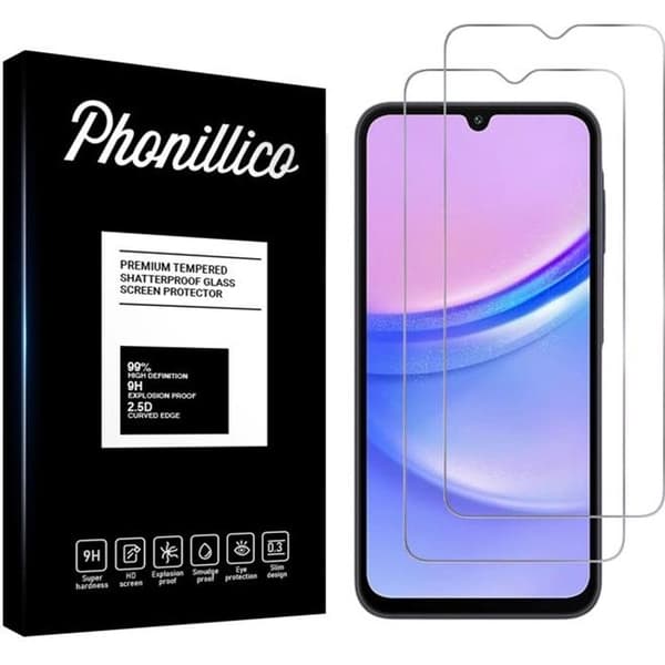Härdat Glas för Samsung Galaxy A15 4G / A15 5G [Pack 2] Skärmskyddsfilm Phonillico®