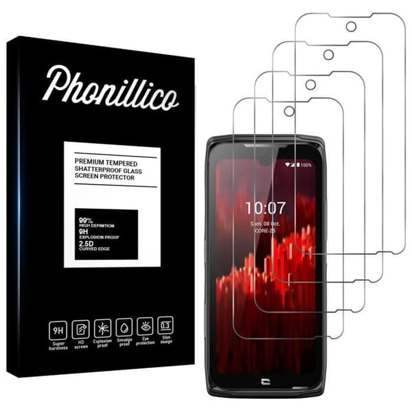 Härdat glas - Phonillico® - Crosscall Core Z5 - Paket med 4 - Repellande - Skärmskydd