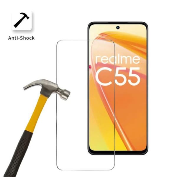 Härdat Glas för Realme C55 4G [Pack 2] Skärmskyddsfilm Phonillico®