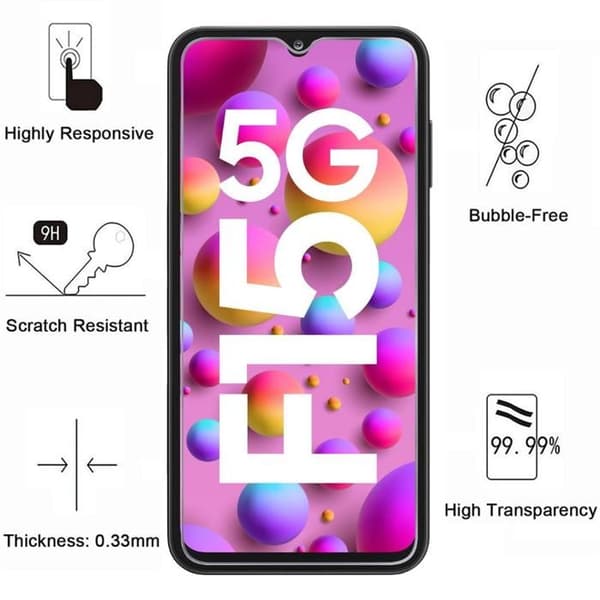 Film Vitre Skyddsskärm - Phonillico - Samsung Galaxy F15 5G - Paket 2 - Härdat Glas - Repfria