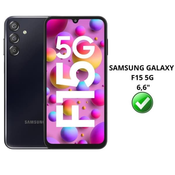 Film Vitre Skyddsskärm - Phonillico - Samsung Galaxy F15 5G - Paket 2 - Härdat Glas - Repfria