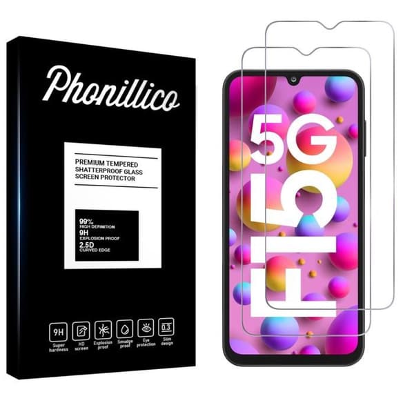 Film Vitre Skyddsskärm - Phonillico - Samsung Galaxy F15 5G - Paket 2 - Härdat Glas - Repfria