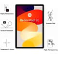 Miniatyrbild 3 av 6: Skydd film - Xiaomi - Redmi Pad SE - Mjuk silikonplånbok - 2 Härdat glas - Transparent
