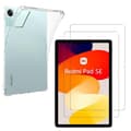Miniatyrbild 1 av 6: Skydd film - Xiaomi - Redmi Pad SE - Mjuk silikonplånbok - 2 Härdat glas - Transparent