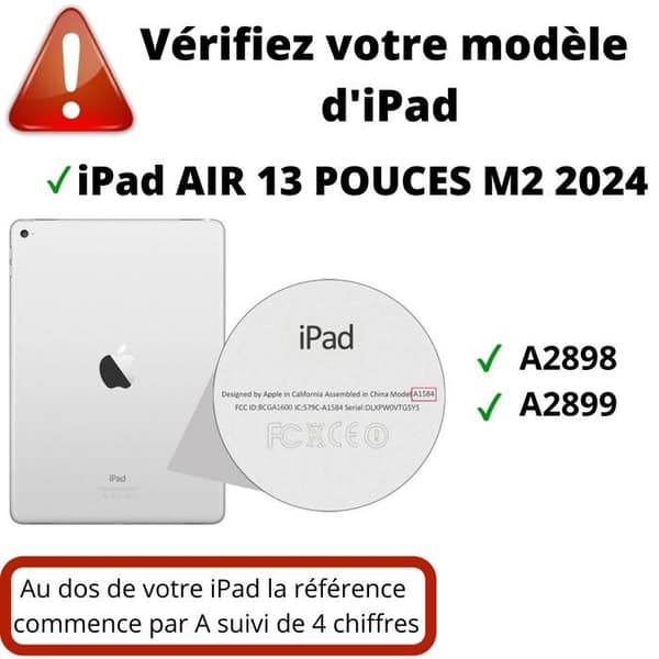 Härdat glas - Phonillico - iPad Air 2024 13 tum M2 - Pack om 2 - Repellerande mot repor - Våtservetter ingår