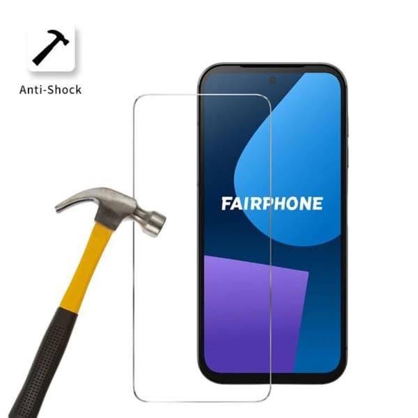 Härdat Glas - Phonillico® - Fairphone 5 - Pack om 2 - Repellerar repor - Skärmskydd