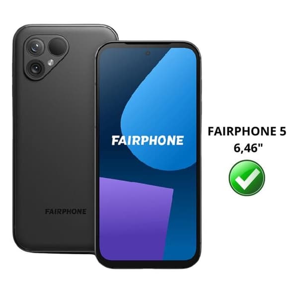 Härdat Glas - Phonillico® - Fairphone 5 - Pack om 2 - Repellerar repor - Skärmskydd