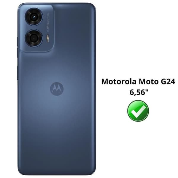 Skyddande film - Phonillico® - Motorola Moto G24 - Pack 2 - Härdat glas - Repåtrötsbeständig