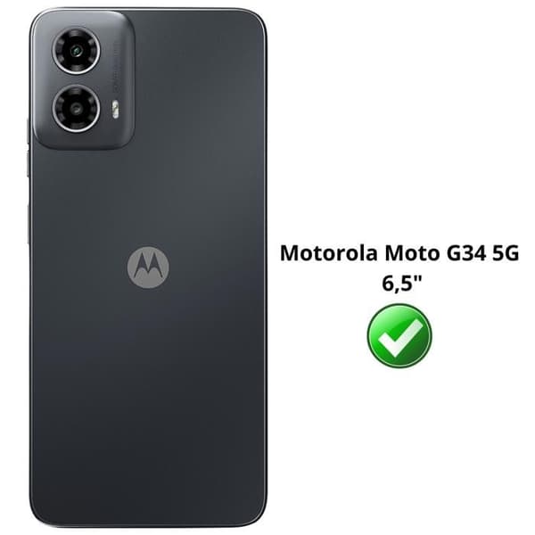 Skyddande film - Phonillico - Motorola Moto G34 5G - Förpackning med 2 - Härdat glas - Repbeständigt