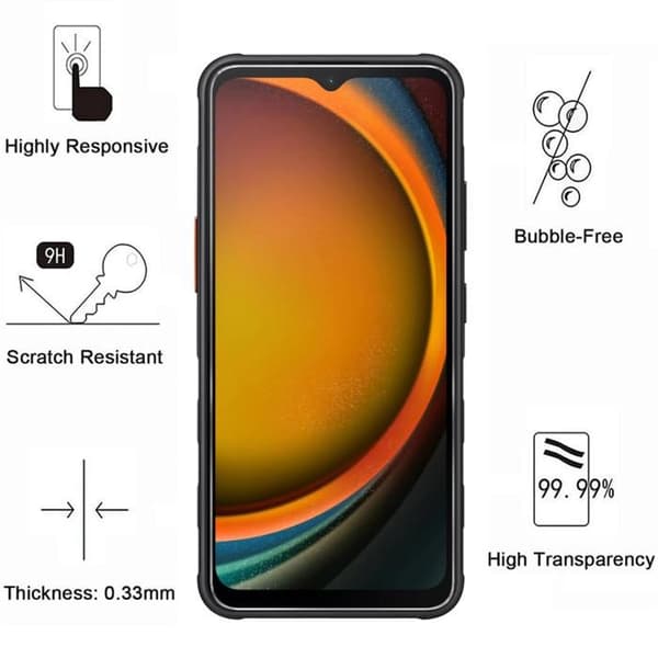 Skydd film - Phonillico® - Samsung Galaxy XCover 7 - Paket med 4 - Härdat glas - Repbeständig