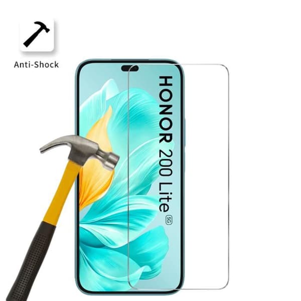 Skärmskydd - Phonillico - Honor 200 Lite 5G - Pack om 4 - Härdat glas - Rep-resistent
