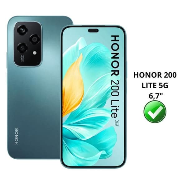 Skärmskydd - Phonillico - Honor 200 Lite 5G - Pack om 4 - Härdat glas - Rep-resistent