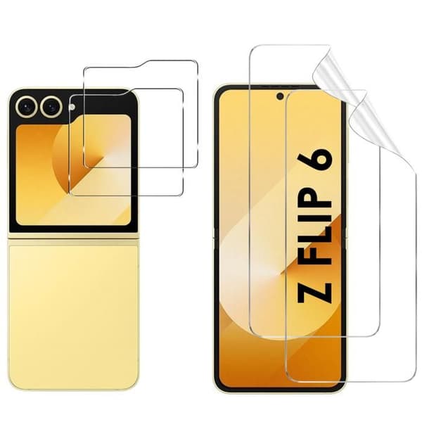 Skyddfilm - Phonillico - Samsung Galaxy Z FLIP 6 - Paket med 2 - Härdat glas - Repbeständig