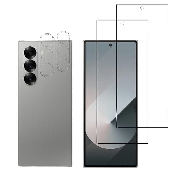 Filmm för skydd av glas - Phonillico® - Samsung Galaxy Z FOLD 6 - Förpackning med 2 - Tempererat glas - Repfria.
