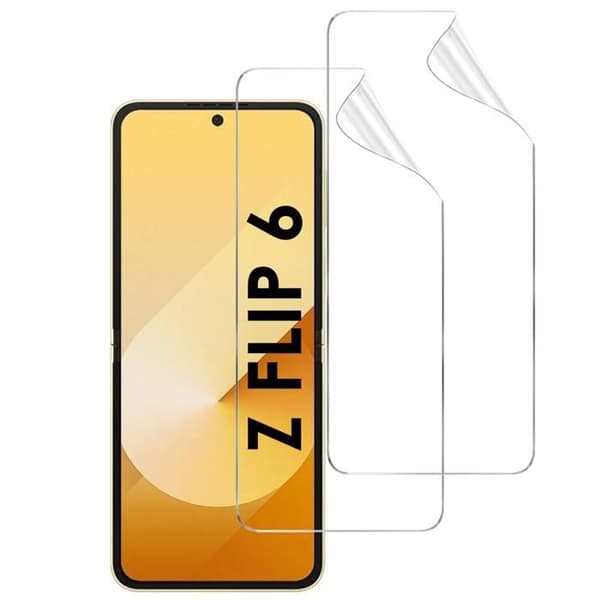 Skärmskydd - Phonillico® - Samsung Galaxy Z FLIP 6 - 2-pack - Ultra tunn - Repellerande